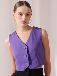 STREET 9 V-Neck Sleeveless Waistcoat