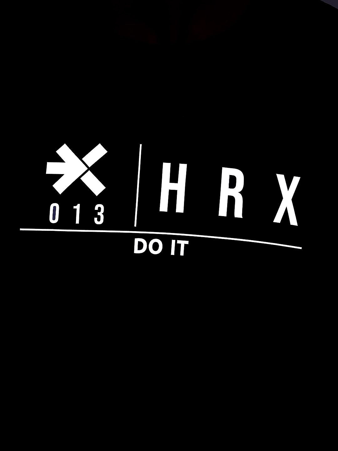HRX by Hrithik Roshan Brand Logo Printed Raglan Sleeves Training T-shirt