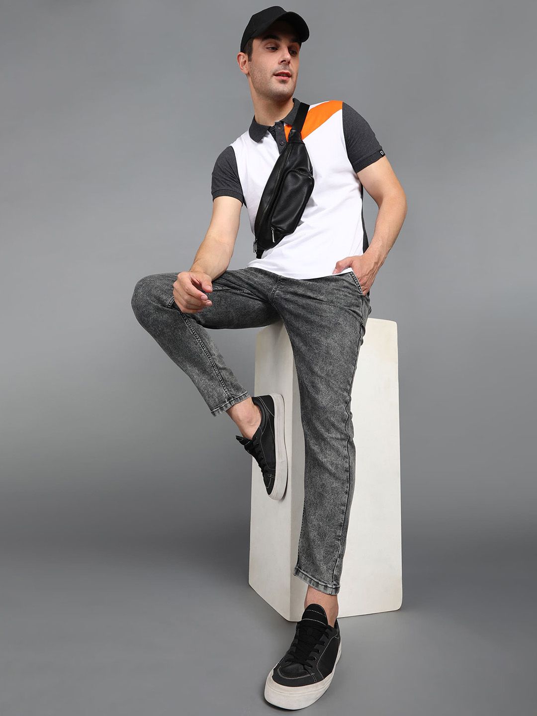 Urbano Fashion Men Heavy Fade Stretchable Jeans