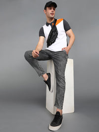 Urbano Fashion Men Heavy Fade Stretchable Jeans