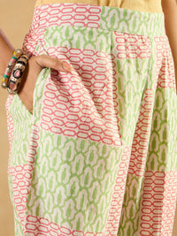 Indo Era Floral Printed V-Neck Pure Cotton Straight Kurta with Trousers & With Dupatta