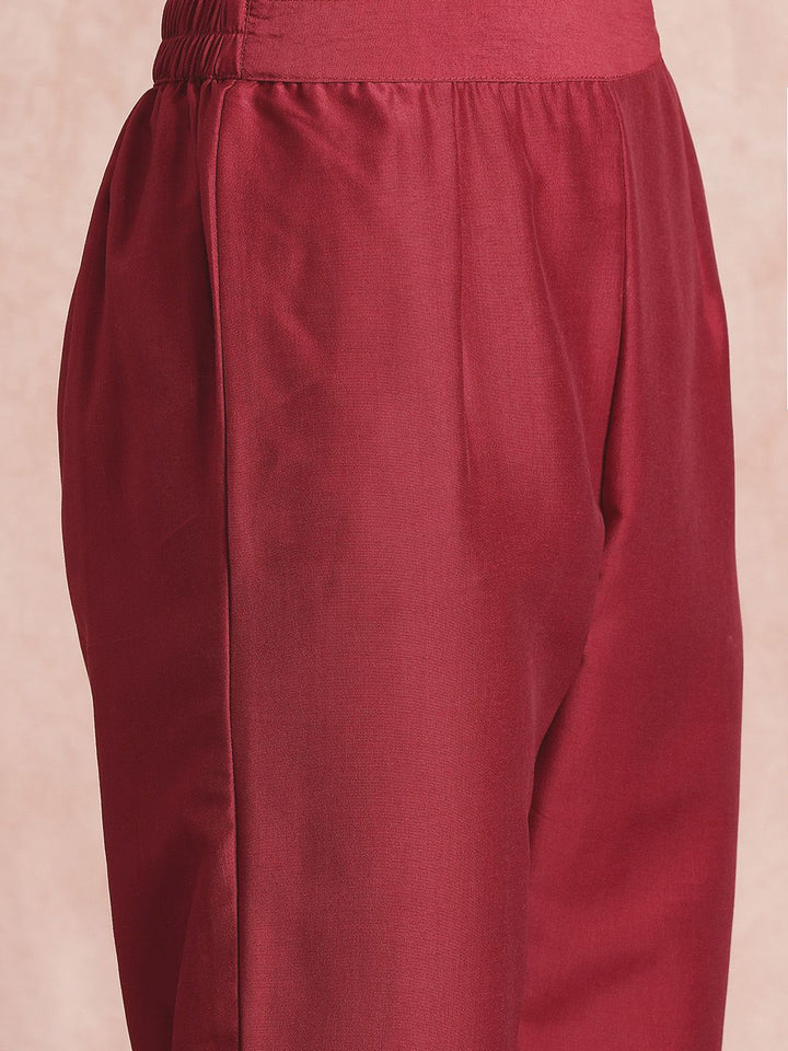 all about you Pleated Anarkali Kurta with Trousers & Dupatta