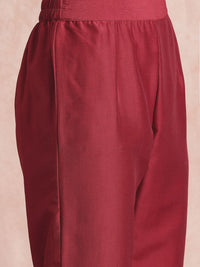 all about you Pleated Anarkali Kurta with Trousers & Dupatta