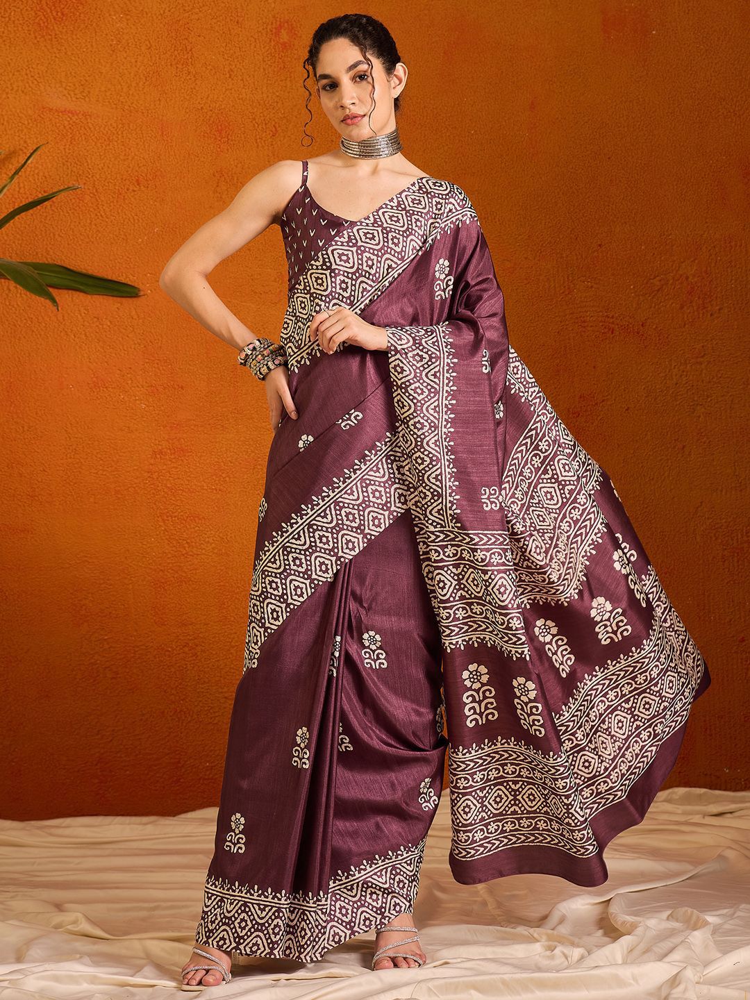 Saree mall Ethnic Motifs Bagru Sarees