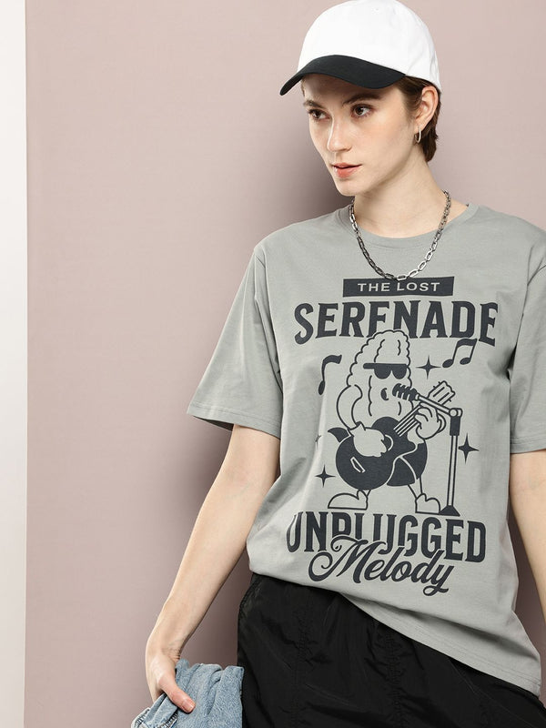 DILLINGER Graphic Printed Drop-Shoulder Sleeves Pure Cotton T-shirt