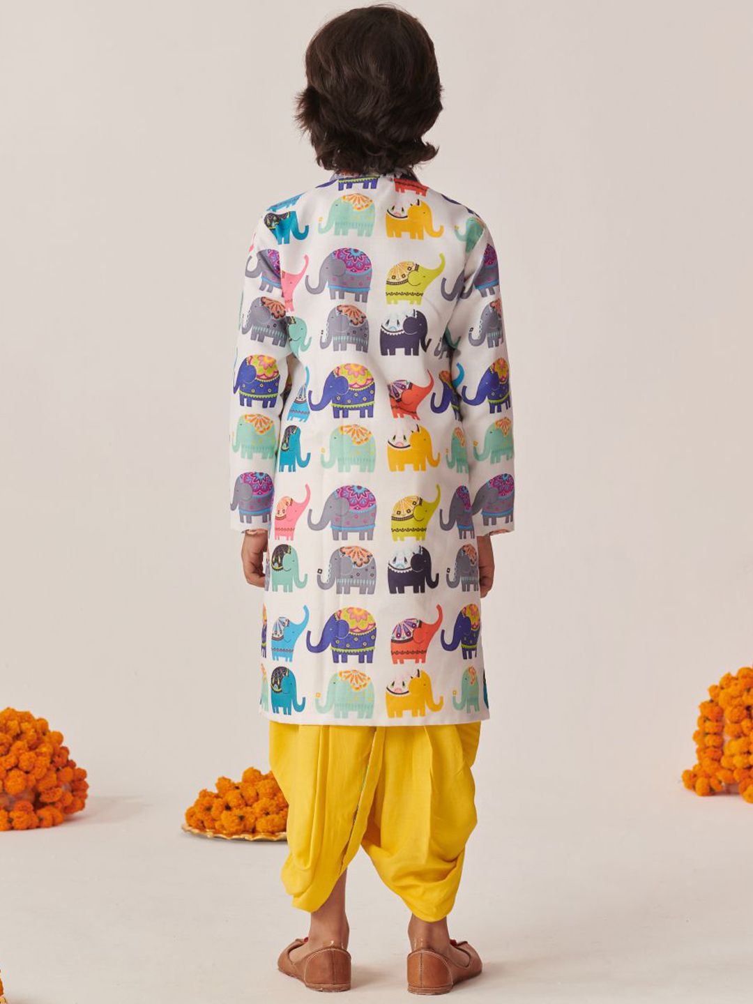 pspeaches Boys Printed Regular Kurta with Dhoti Pants