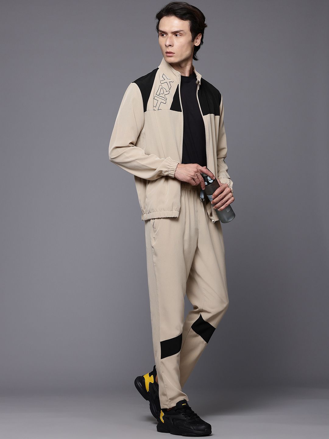 HRX by Hrithik Roshan Men Rapid-Dry Colourblocked Running Tracksuit