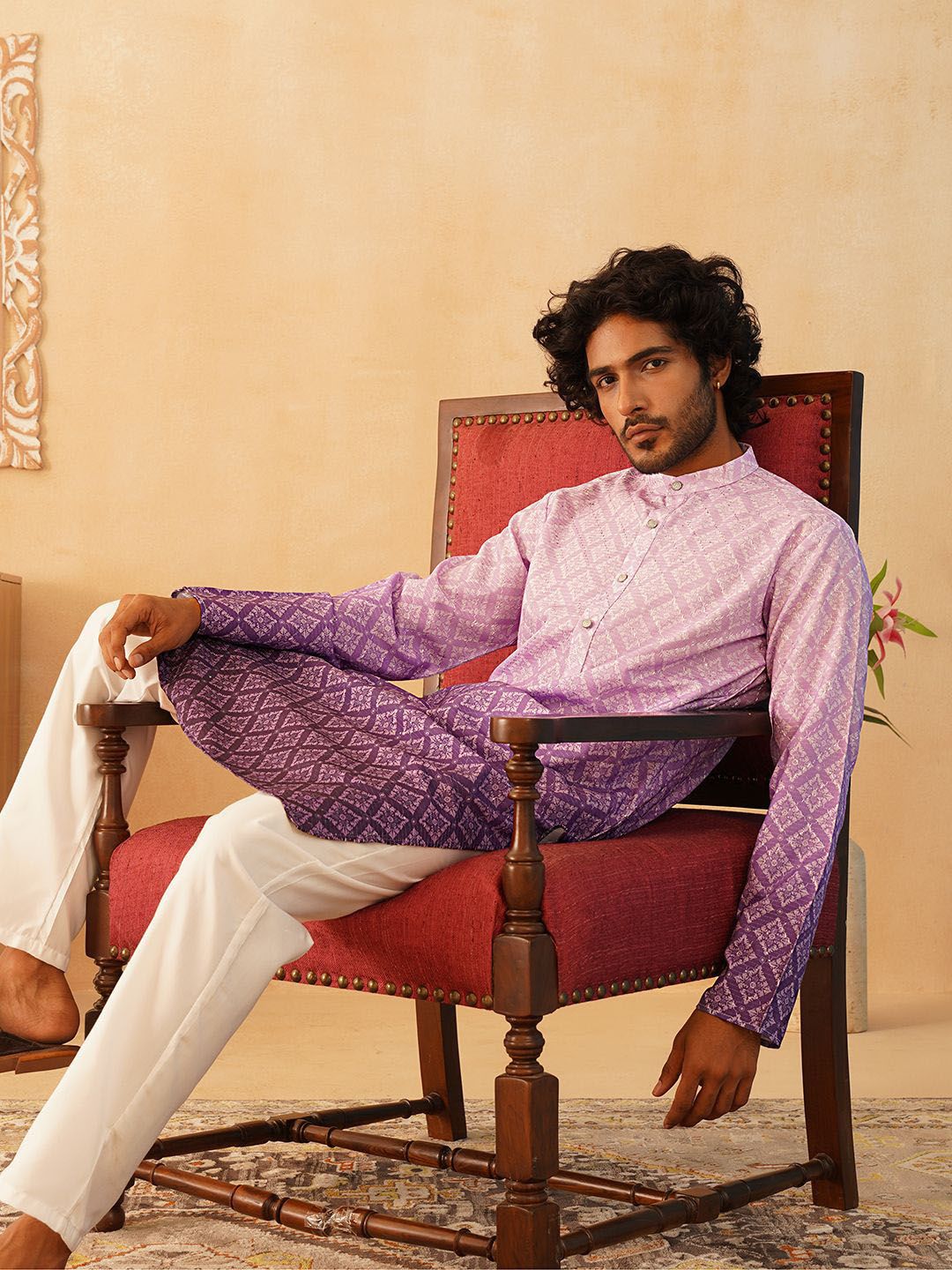 Jompers Ethnic Motifs Printed Straight Kurta with Pyjamas