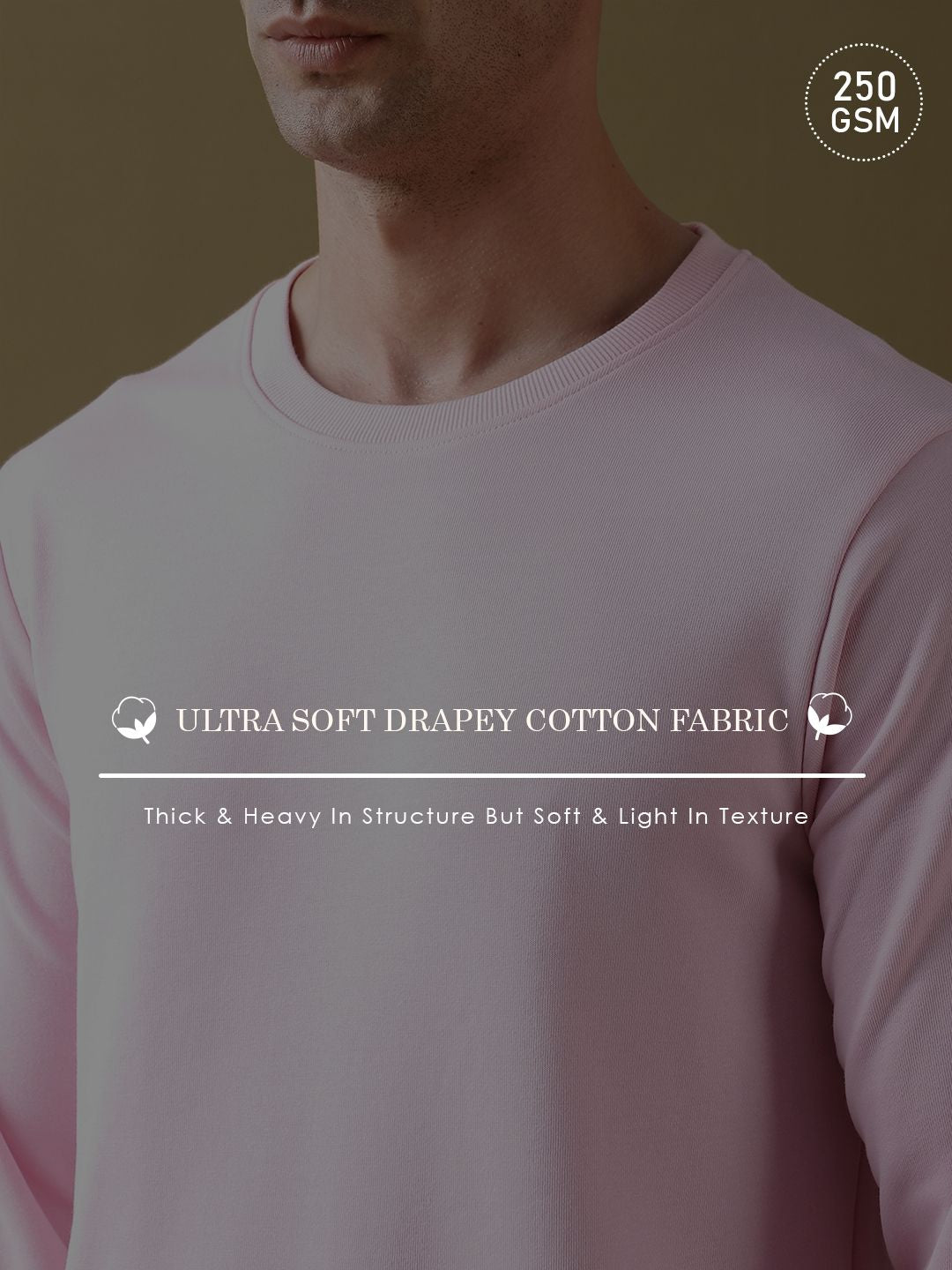 DILLINGER Men Solid Ultra Soft Drapey Cotton T-Shirt