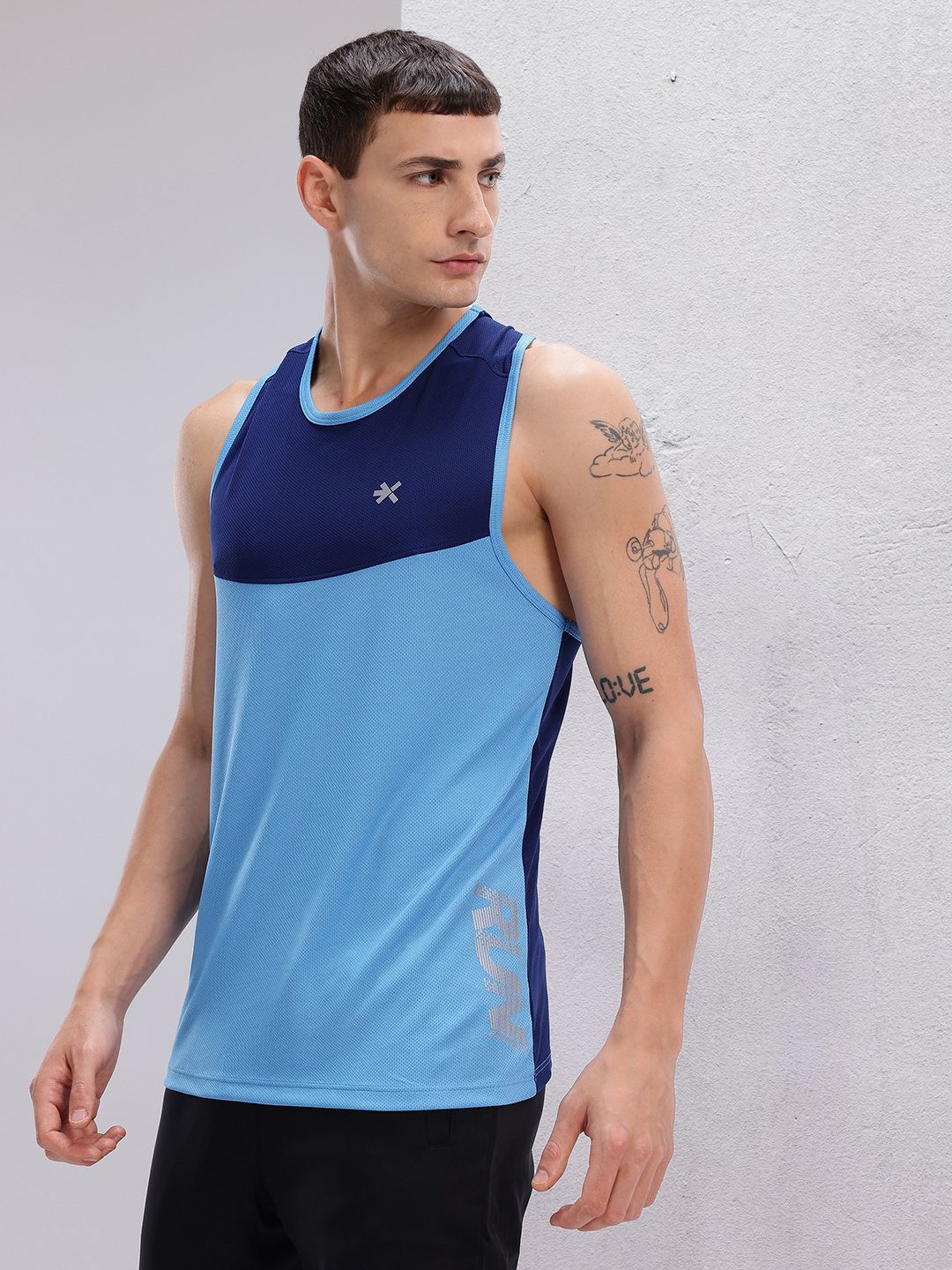 HRX by Hrithik Roshan Colourblock Racerback Running T-shirt