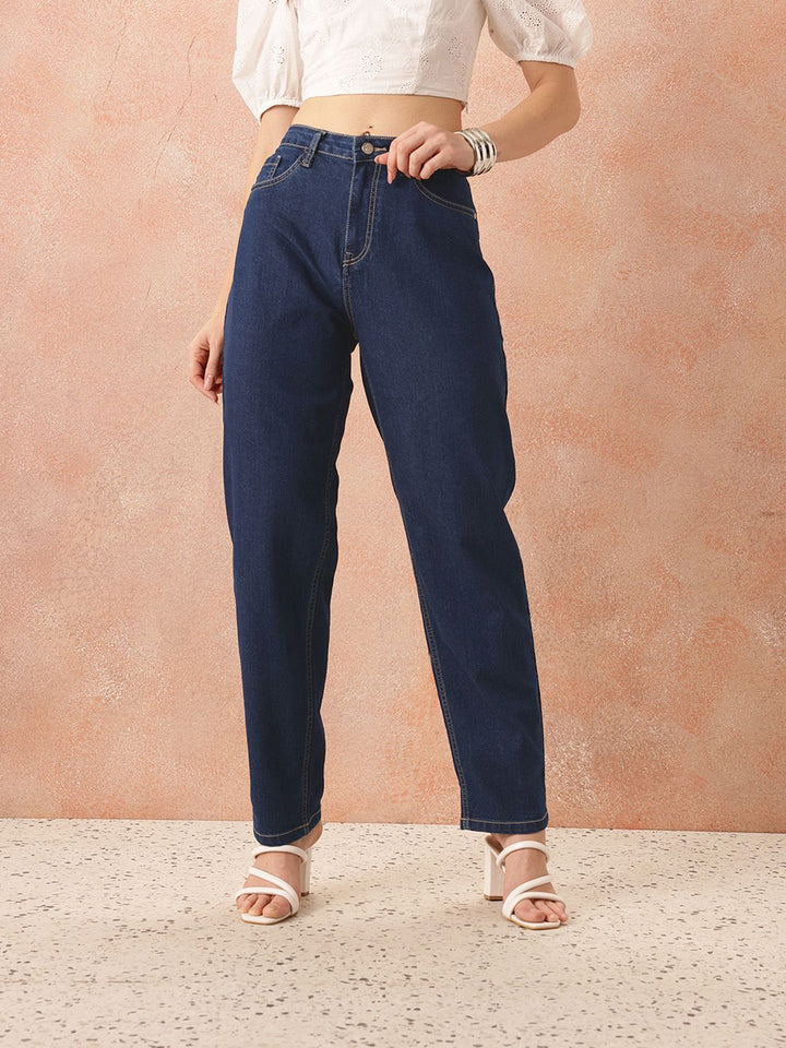 all about you Women Boyfriend Fit High-Rise Stretchable Jeans