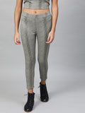 STREET 9 Women Grey Printed Skinny-Fit Treggings