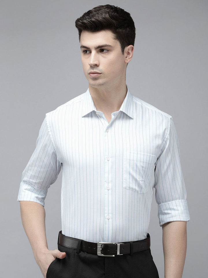 Park Avenue Slim Fit Striped Pure Cotton Formal Shirt