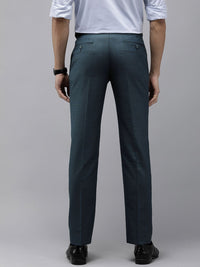 Park Avenue Men Mid-Rise Checked Formal Trouser