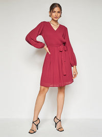 AND Flared Sleeve Drop-Waist Dress