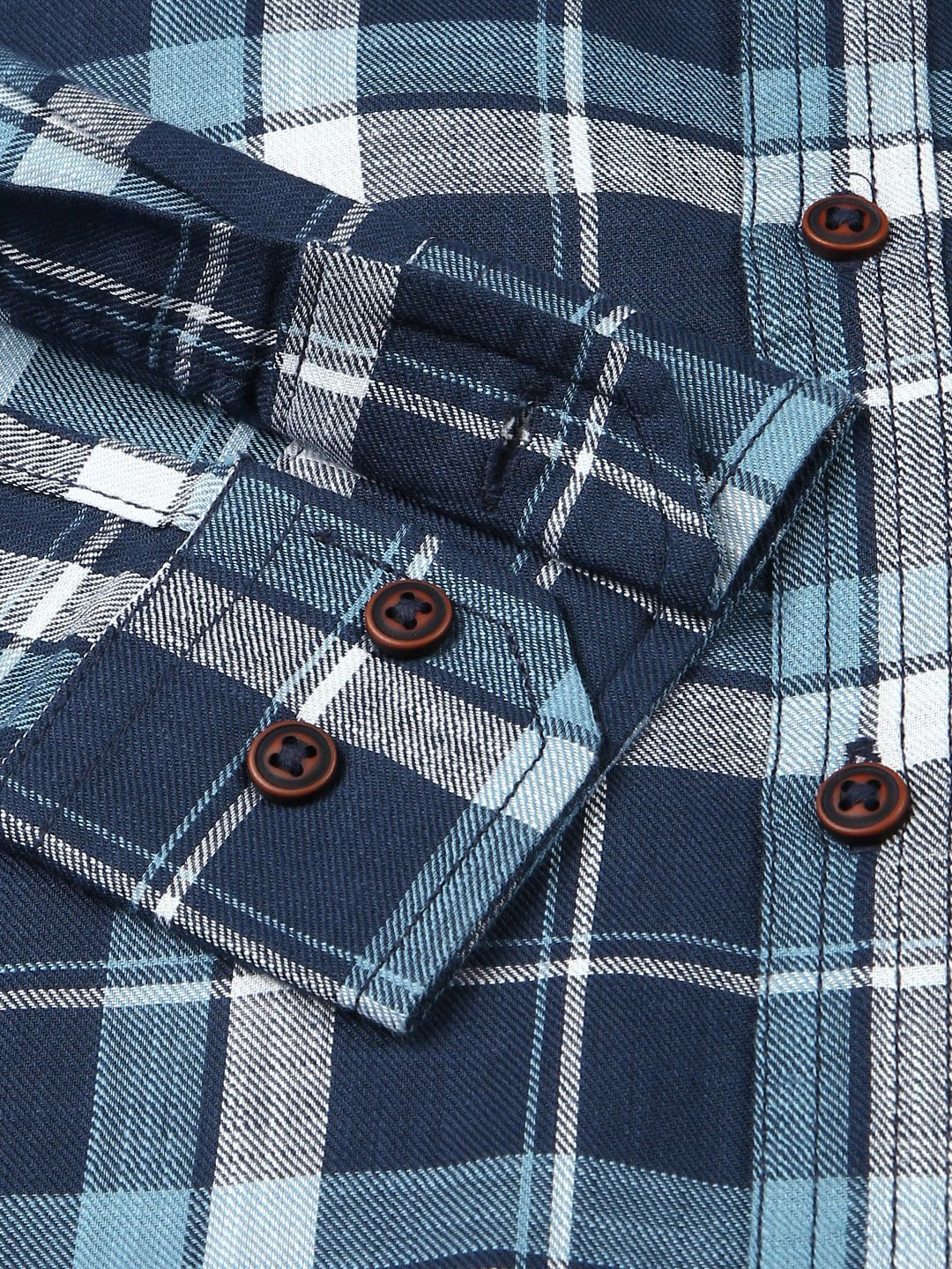 Thomas Scott Premium Slim Fit Tartan Checks Opaque Cotton Casual Shirt