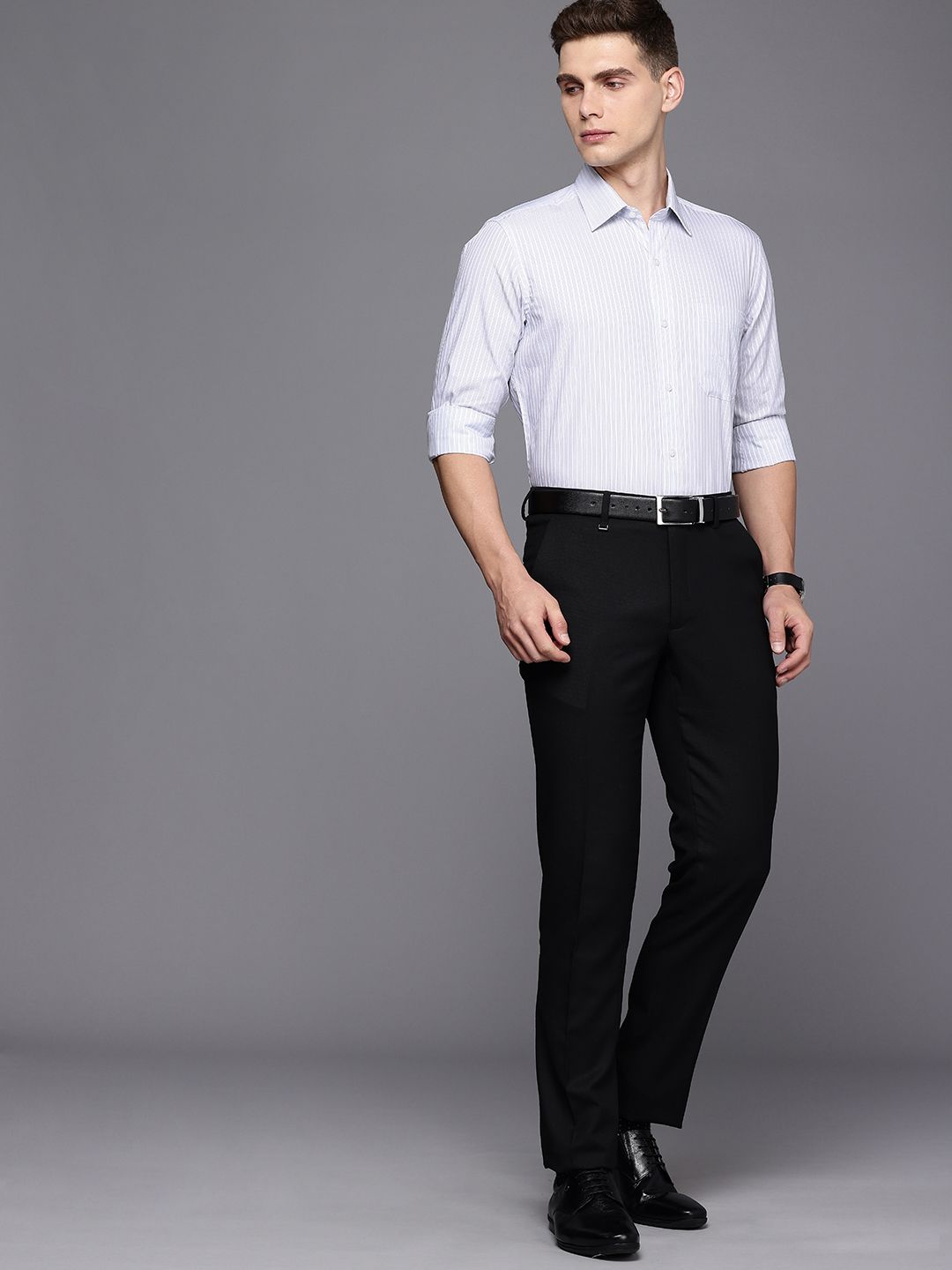 Raymond Pure Cotton Striped Formal Shirt