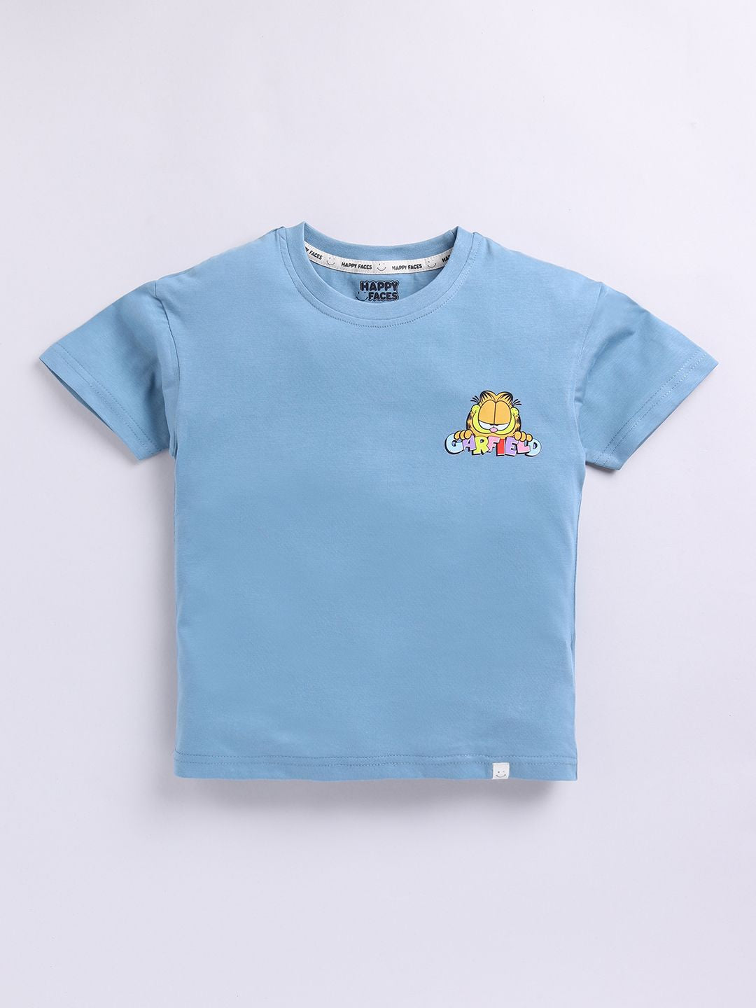 Happy Faces Boys Garfield Printed Pure Cotton T-shirt