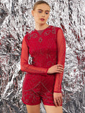 STREET 9 Long Sleeves Embellished Playsuit