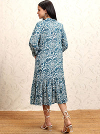 Vishudh Tropical Print A-Line Dress