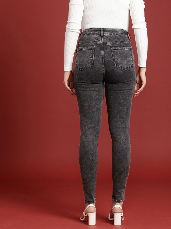 all about you Women Skinny Fit High-Rise Heavy Fade Stretchable Jeans