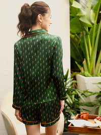 STREET 9 Green Abstract Printed Night Suit