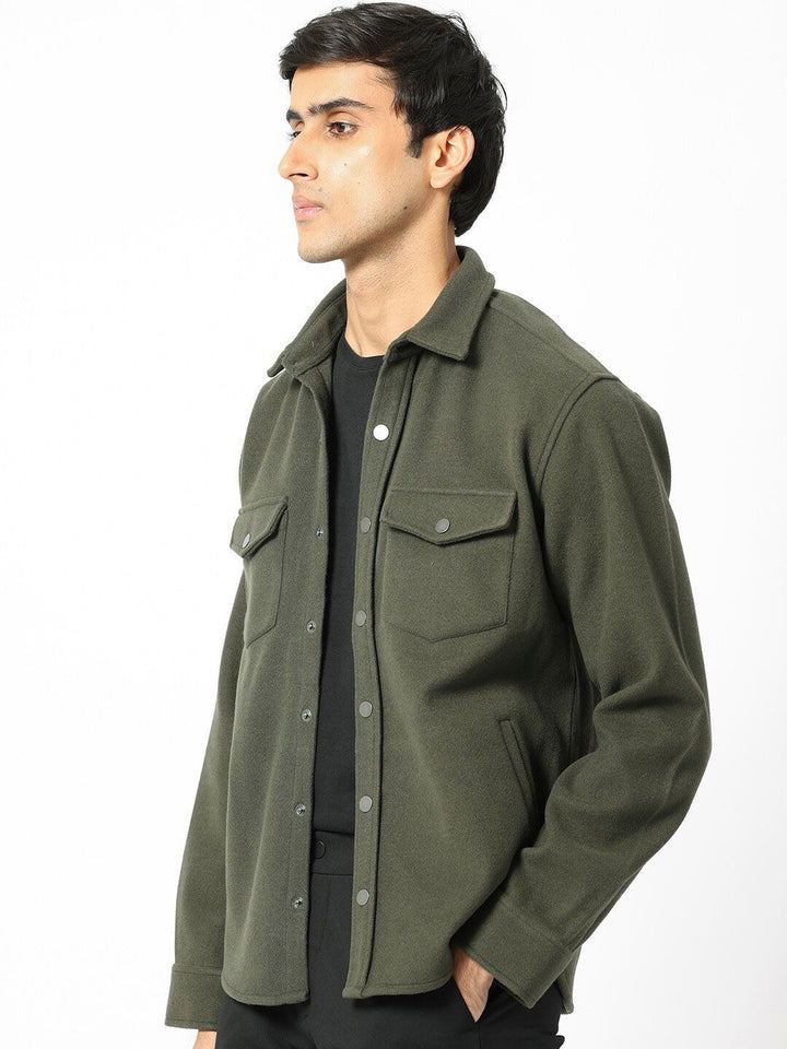 RARE RABBIT Men Cason Tailored Fit Spread Collar Jacket