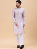See Designs Striped Sequins Chanderi Silk Kurta