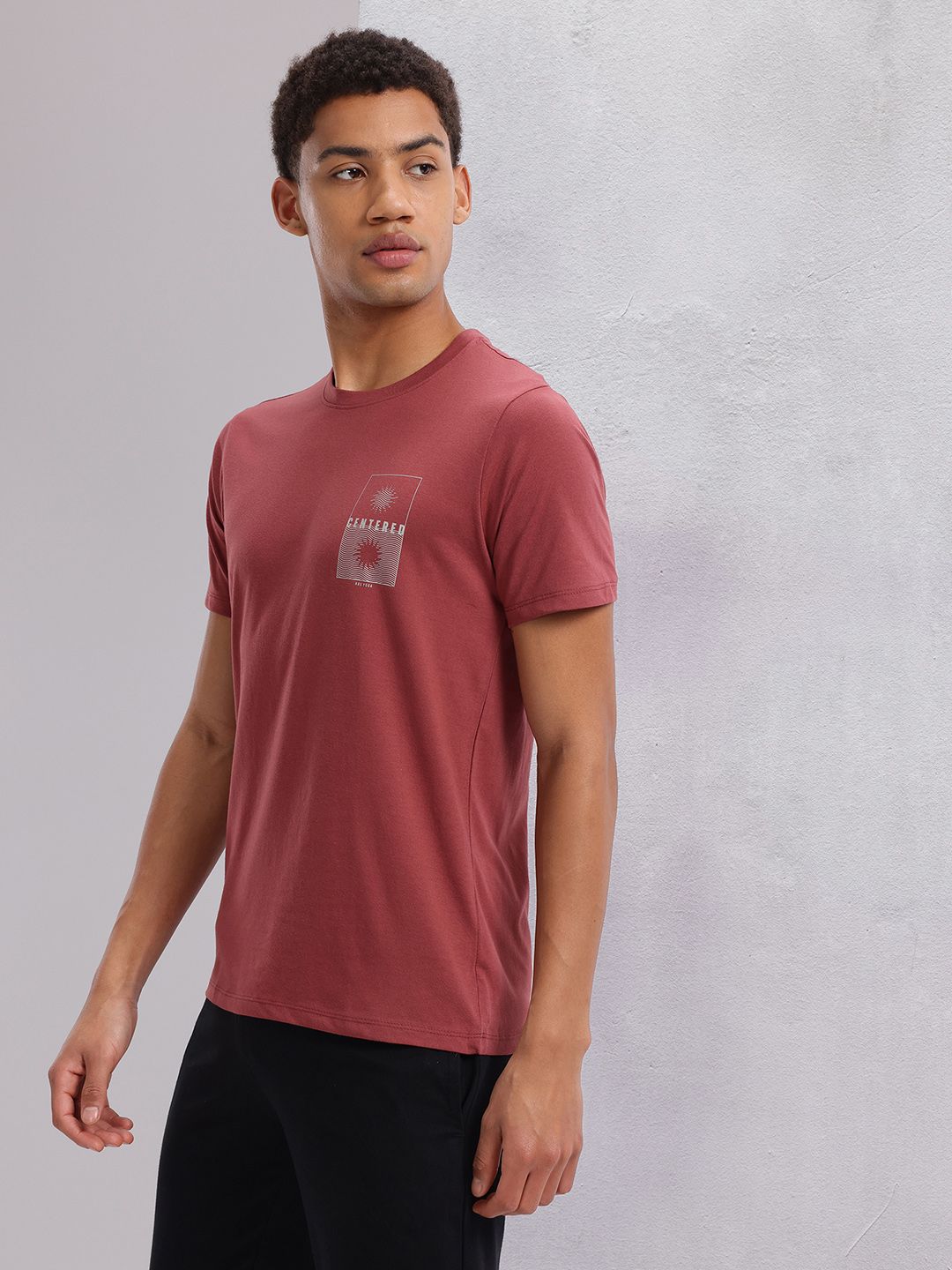 HRX by Hrithik Roshan Solid Yoga T-shirt