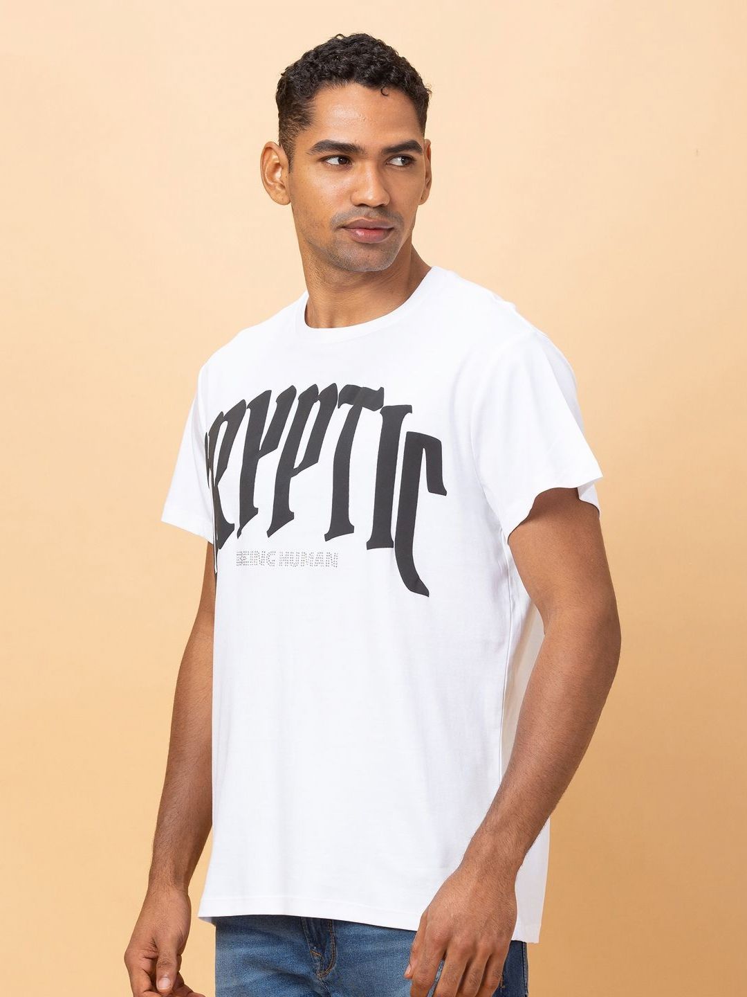 Being Human Men Typography Printed Pockets T-shirt