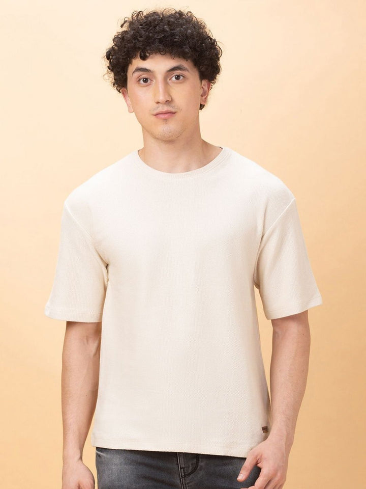 Being Human Men Drop-Shoulder Sleeves Raw Edge T-shirt