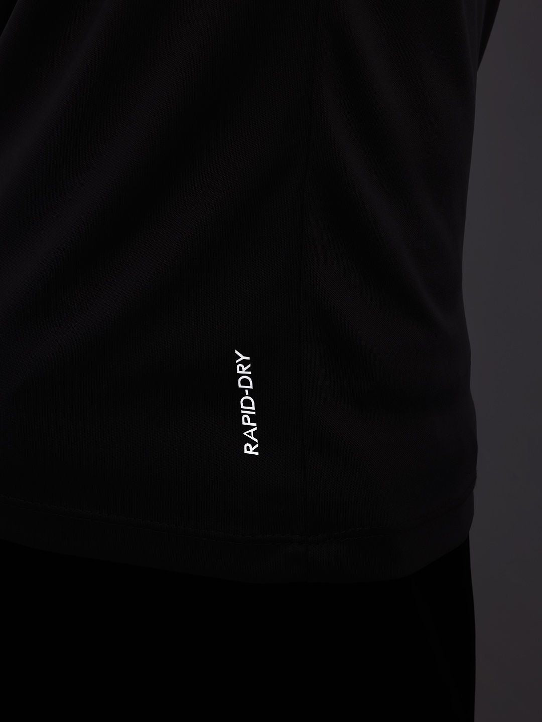 HRX by Hrithik Roshan Typography Printed Rapid-Dry Training T-shirt with Panelling Detail