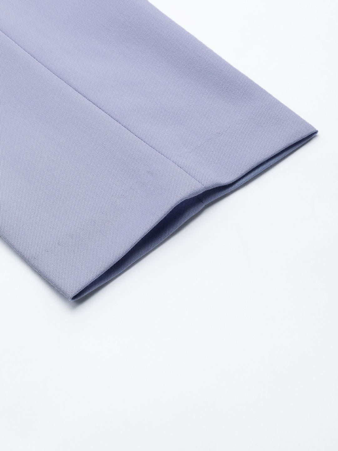 DENNISON Men Blue Solid Smart Auto Fit Waist Formal Trousers