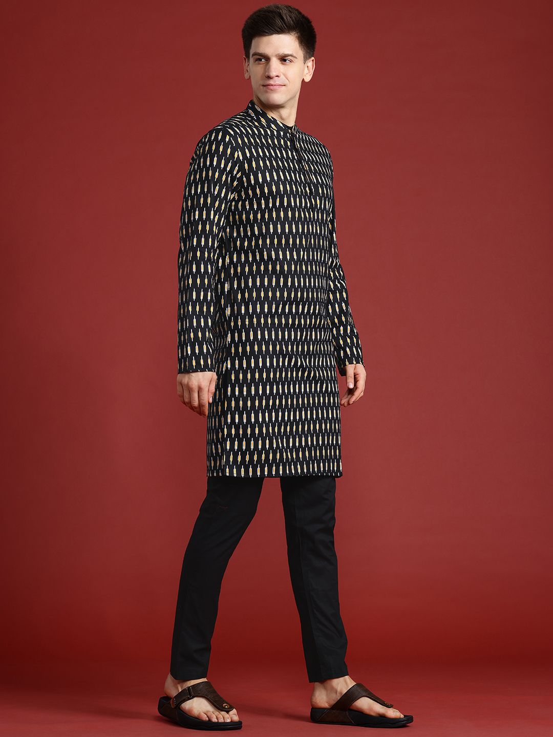 Anouk Printed Pure Cotton Kurta with Trousers