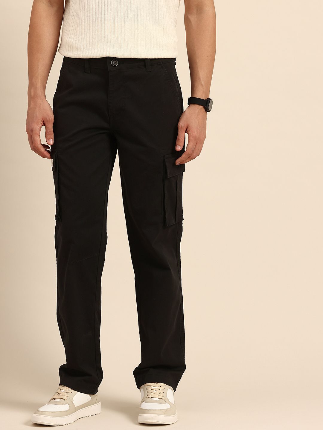Being Human Men Slim Fit Cargos Trousers