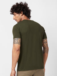 SPYKAR V-Neck Slim Fit Cotton T-shirt