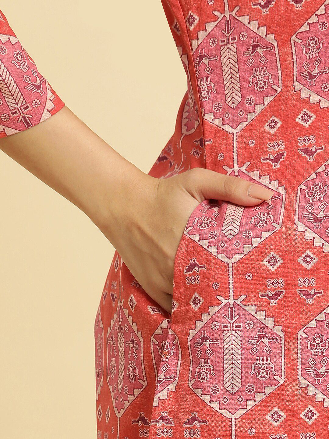 W Straight Cotton Kurta