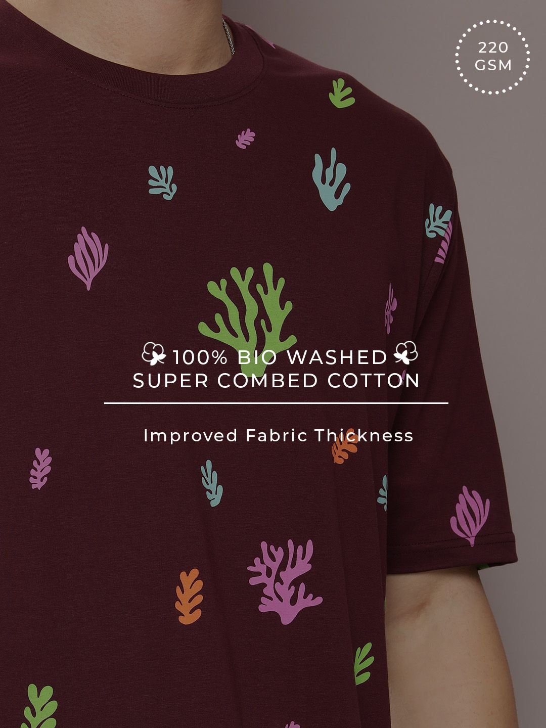 DILLINGER Men Graphic Printed Oversized Pure Cotton T-shirt