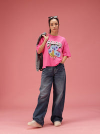DressBerry Relaxed Fit Graphic Printed Pure Cotton T-shirt