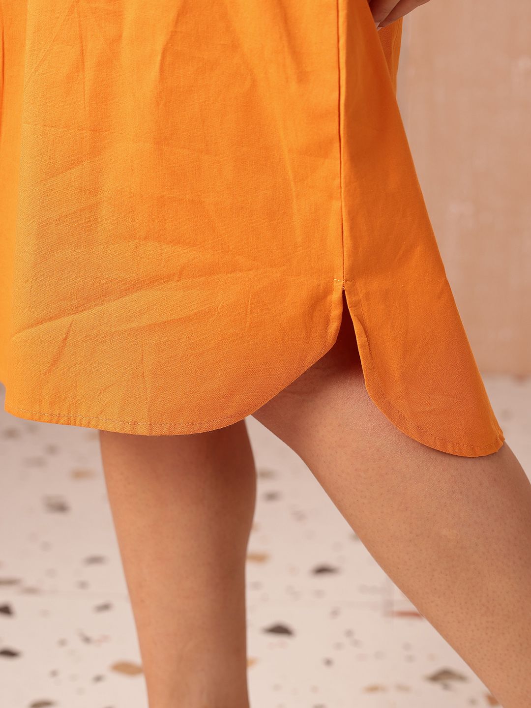 all about you A-Line Cinched Waist Pure Cotton Midi Dress