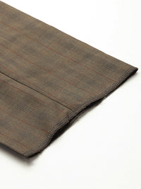 Raymond Men Checked Slim Fit Formal Trousers