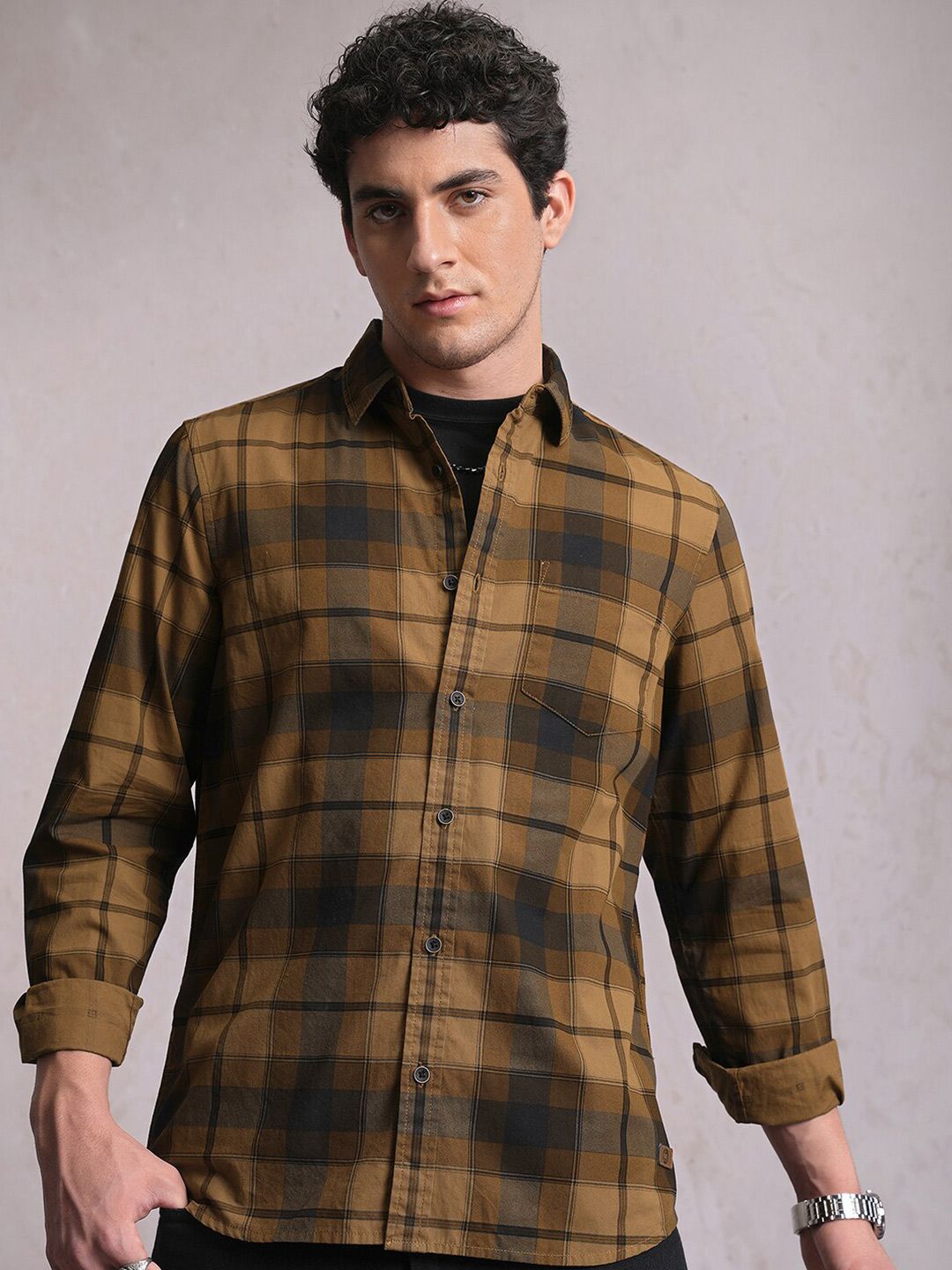 LOCOMOTIVE Premium Checked Regular Shirt