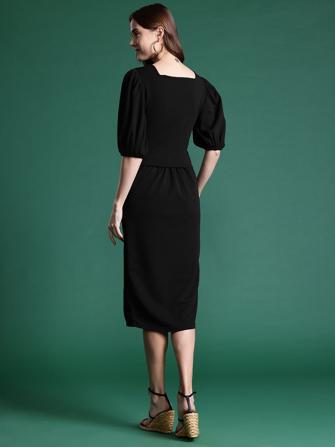 DressBerry Solid Knitted Co-Ords