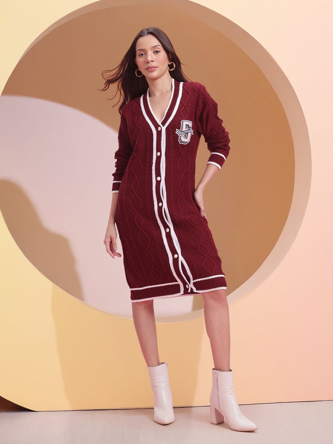 DressBerry Cable-Knit Dress