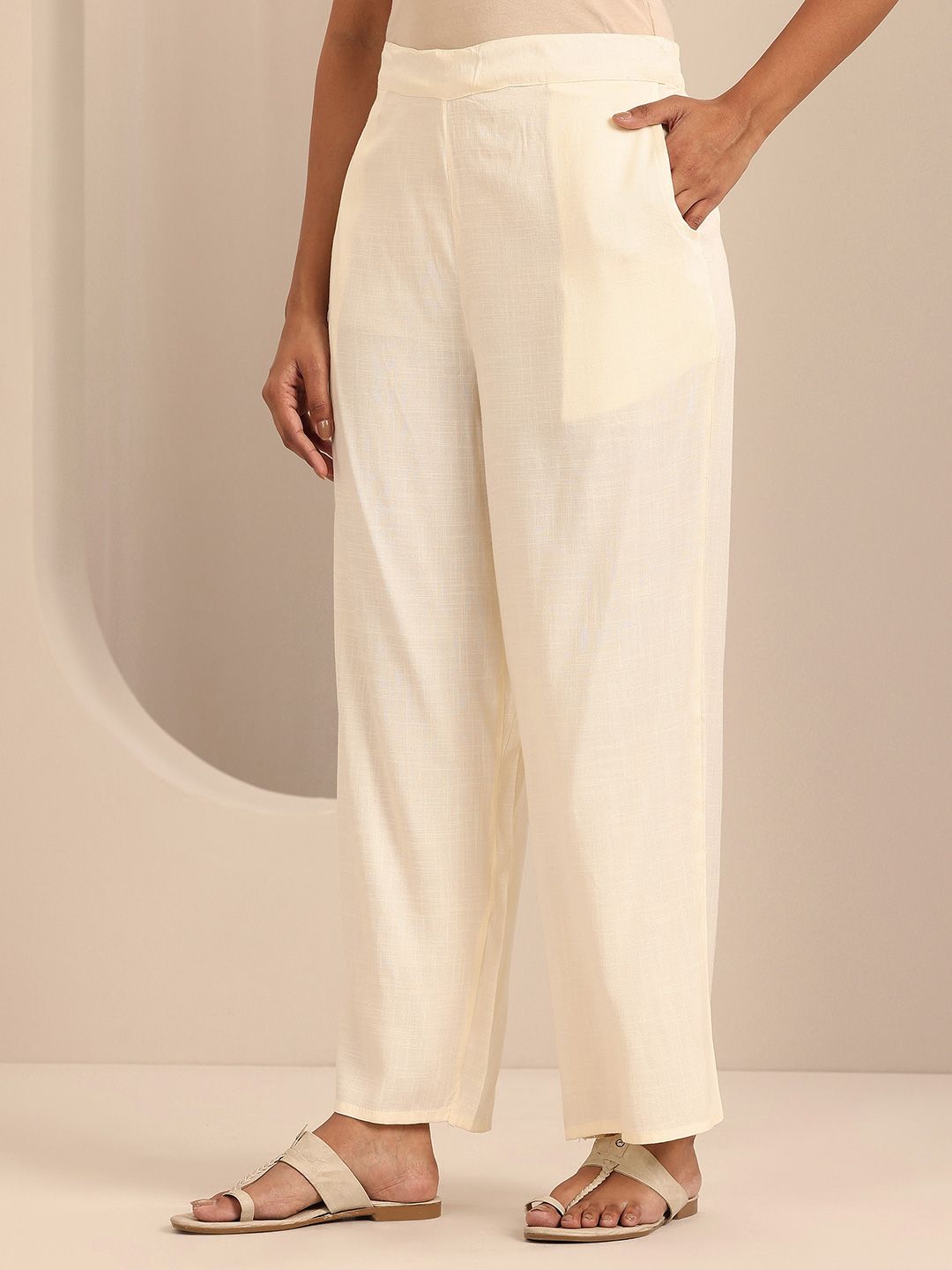 Libas Floral Printed Straight Kurta With Palazzos & Dupatta