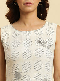 W White Floral Print Maxi Dress