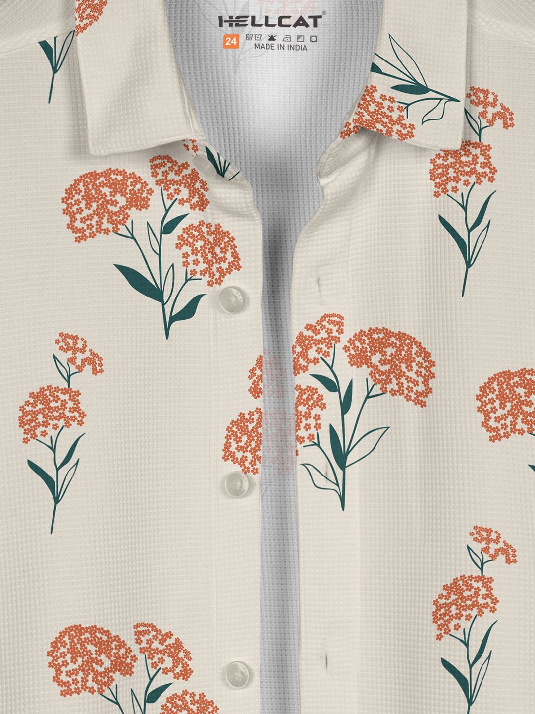 HELLCAT Boys Floral Opaque Printed Casual Shirt