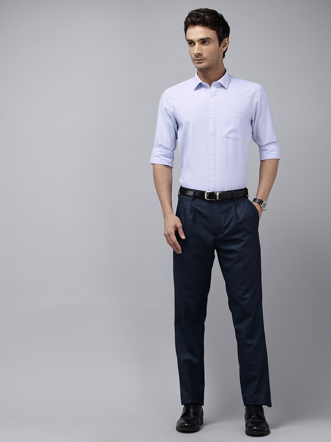 Park Avenue Slim Fit Self Designed Formal Shirt
