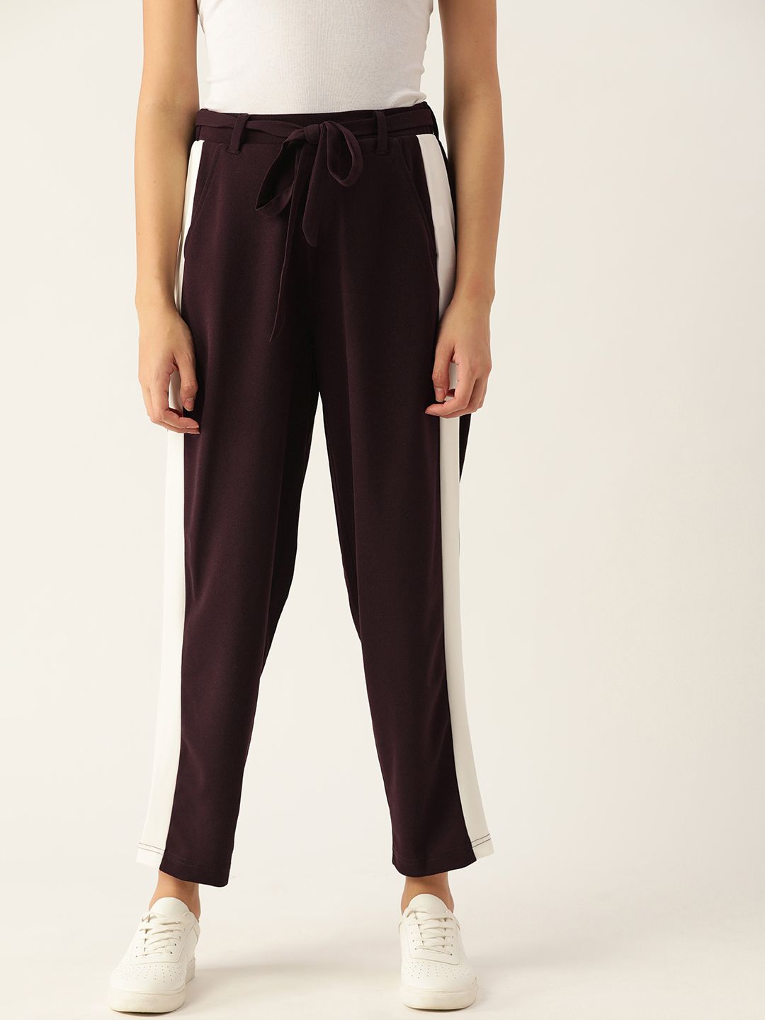 DressBerry Women Burgundy Trousers