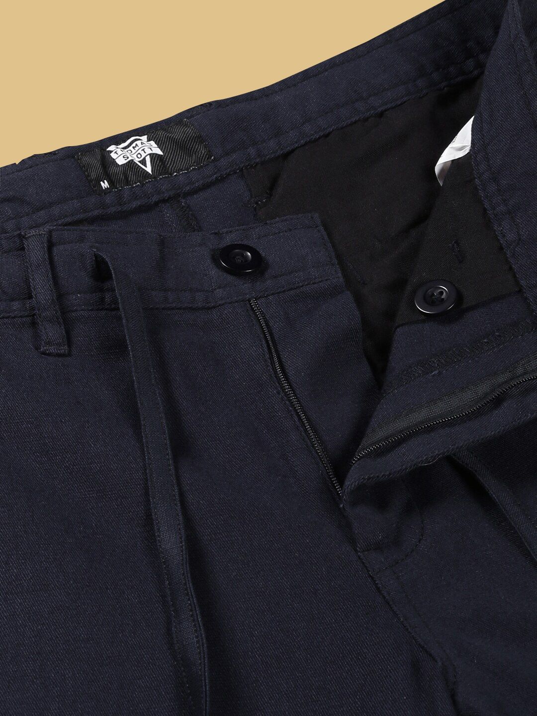 Thomas Scott Men Smart Mid Rise Linen Cotton Trouser